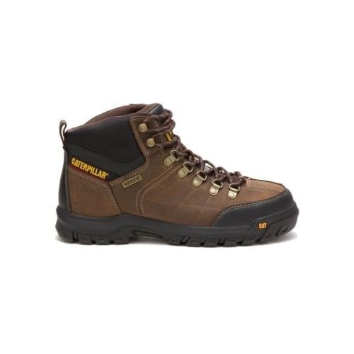 CATERPILLAR WORK Mens Threshold Waterproof Steel Toe Work Boot Real Brown - P90935 REAL BROWN Image 2