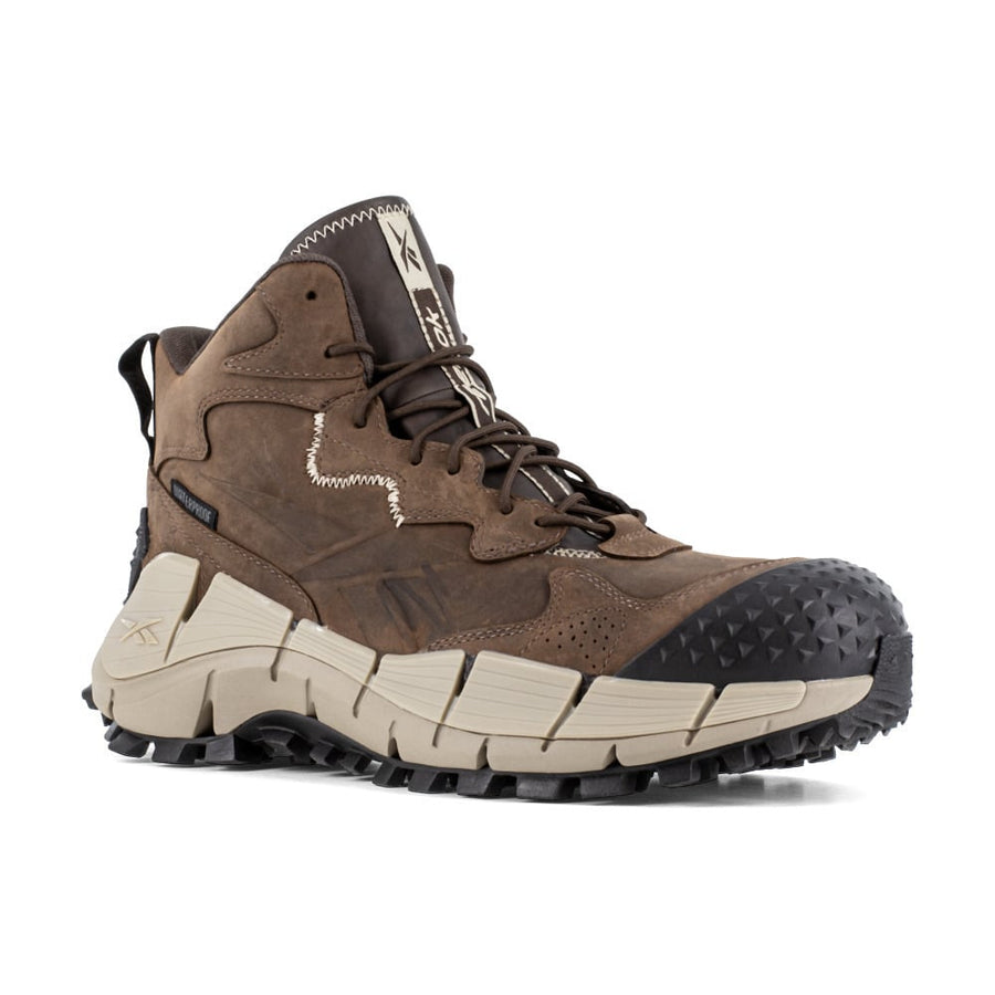 Reebok Work Mens Zig Kinetica Edge II Composite Toe Waterproof Hiker Work Boot Brown - RB3025 BROWN Image 1