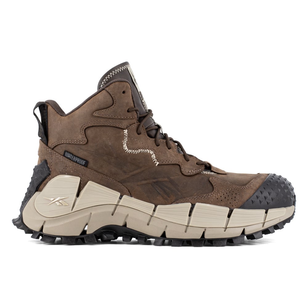 Reebok Work Mens Zig Kinetica Edge II Composite Toe Waterproof Hiker Work Boot Brown - RB3025 BROWN Image 2