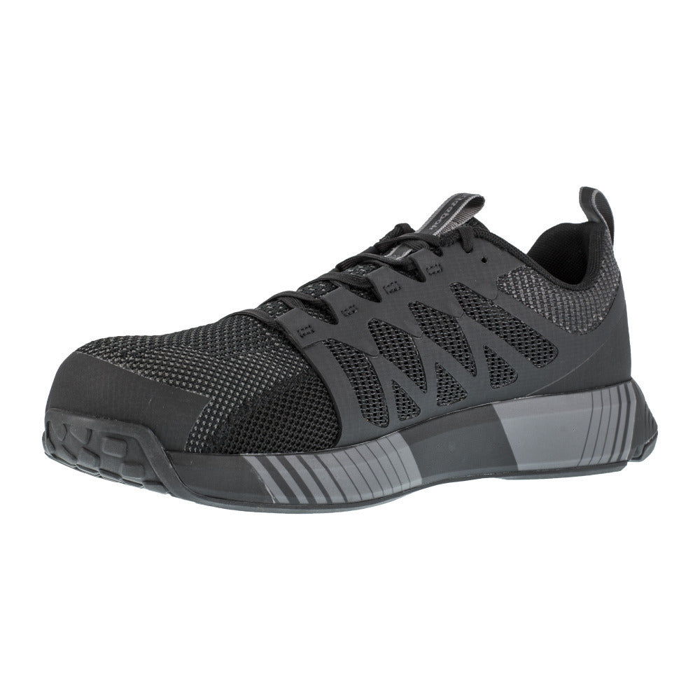 Reebok Work Mens Fusion Flexweave Composite Toe Athletic Work Shoe Black/Grey - RB4310 BLACK/BLACK/GREY Image 3