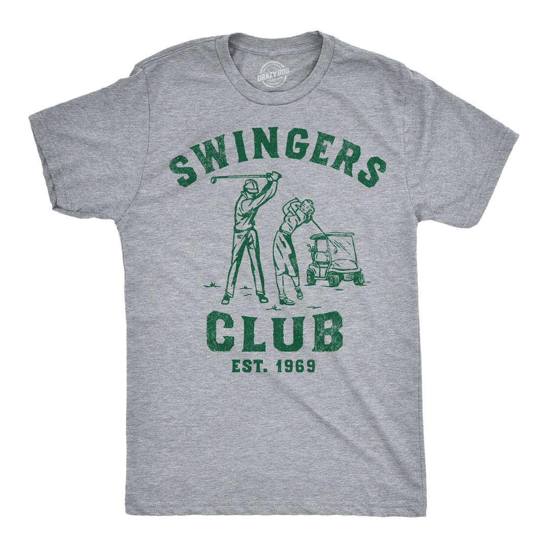 Mens Swingers Club Funny T Shirts Sarcastic Golfing Graphic Tee For Men Image 4