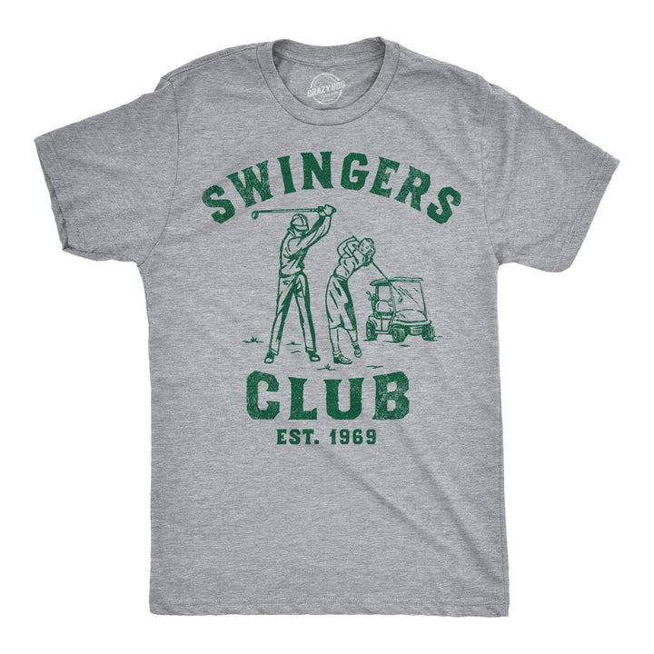 Mens Swingers Club Funny T Shirts Sarcastic Golfing Graphic Tee For Men Image 4