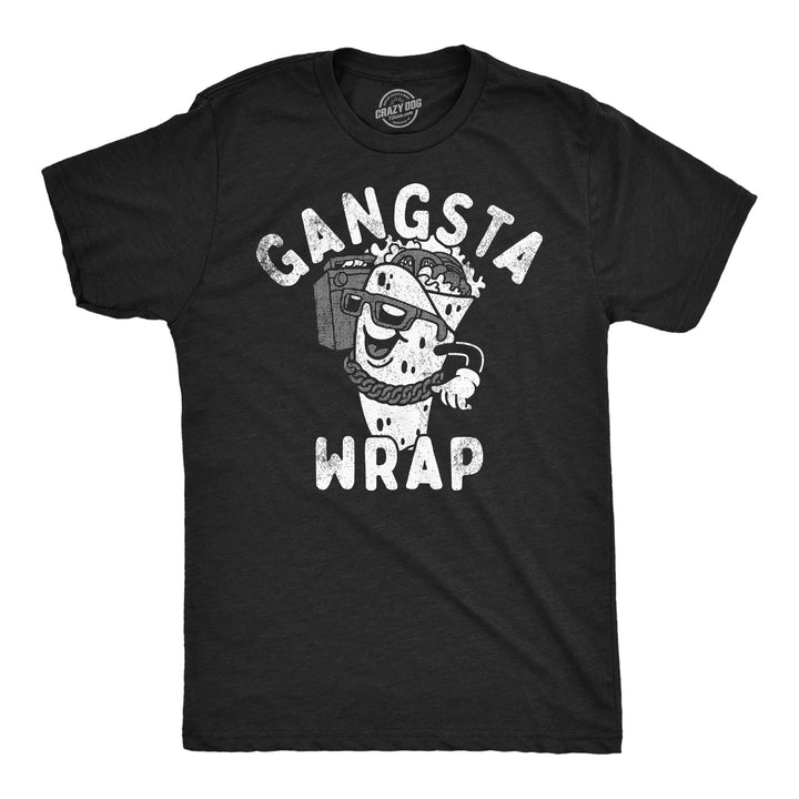 Mens Funny T Shirts Gangsta Wrap Sarcastic Food Graphic Tee For Men Image 1