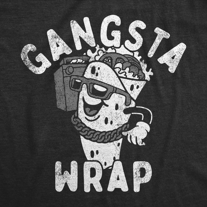 Mens Funny T Shirts Gangsta Wrap Sarcastic Food Graphic Tee For Men Image 2