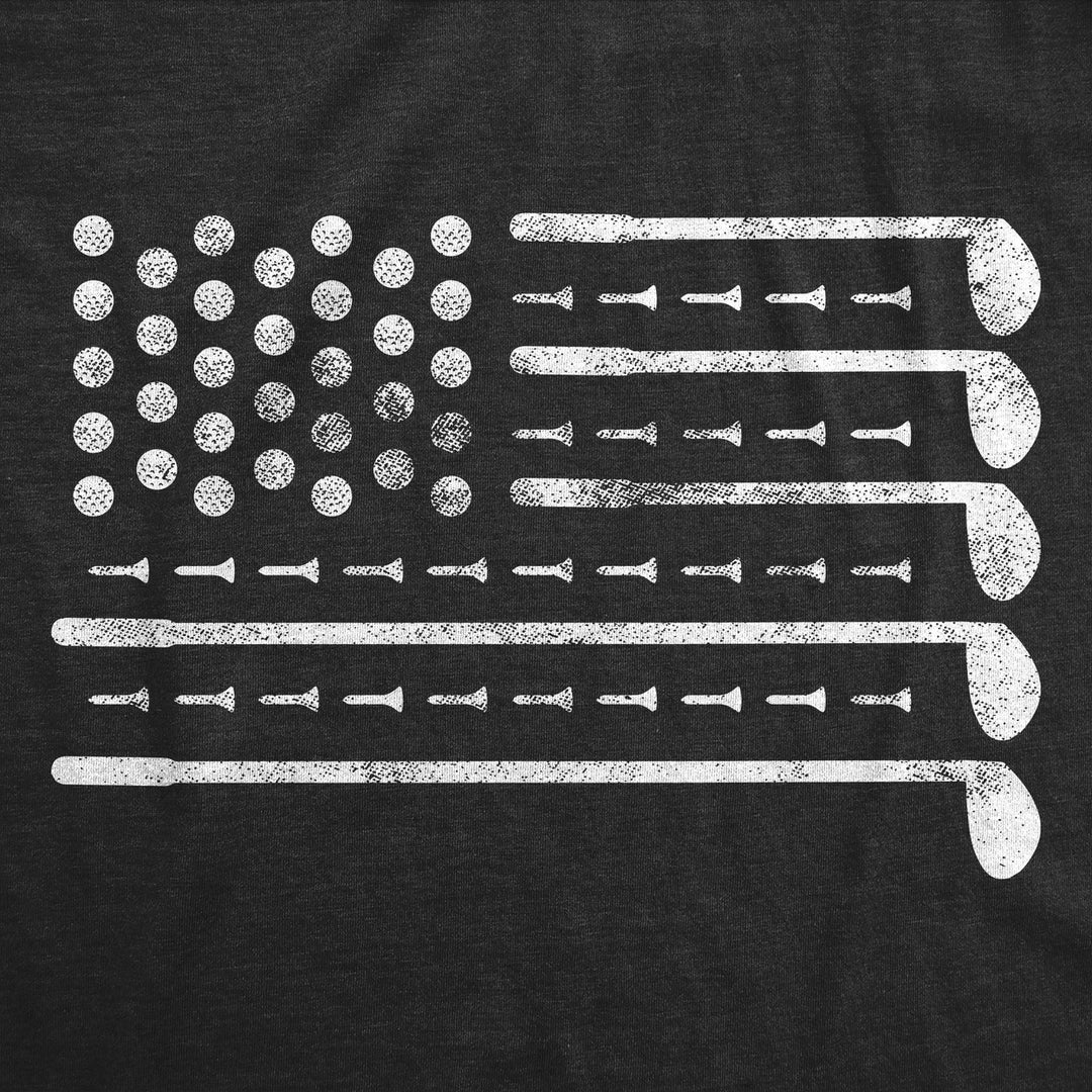 Mens Funny T Shirts Golf American Flag Awesome Fourth Of July Golfing Graphic Tee For Men Image 2