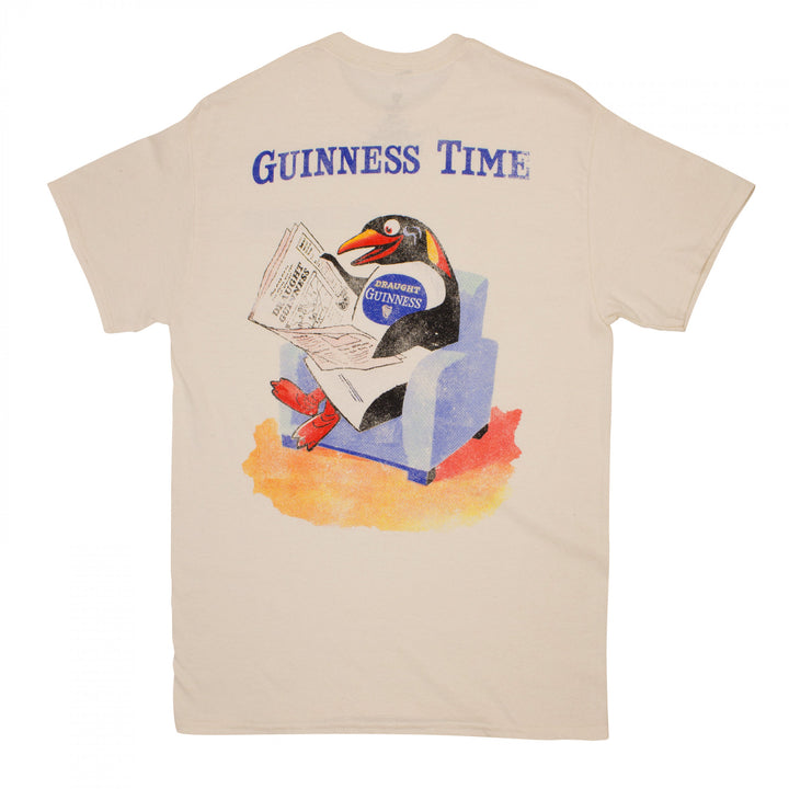 Guinness Time Penguin Front and Back Print T-Shirt Image 3