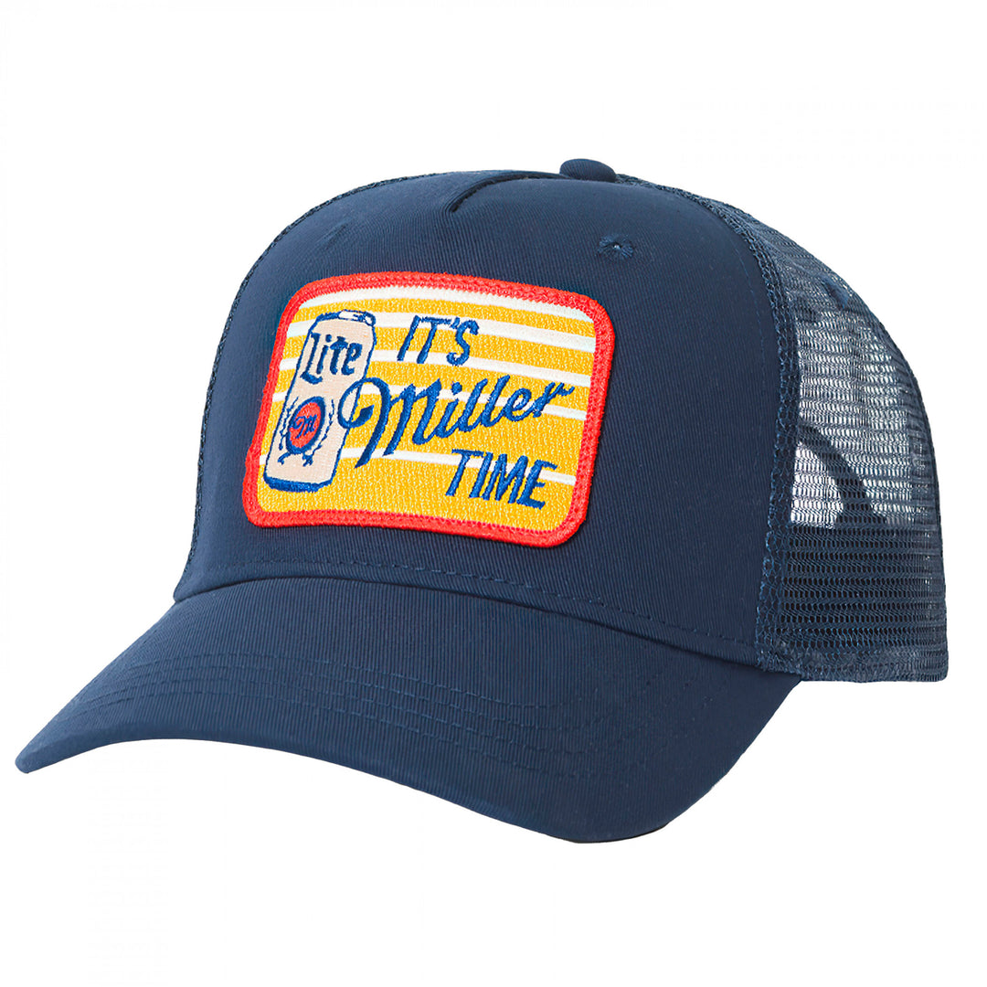 Miller High Life Its Miller Time Trucker Hat By Junk Food Image 1