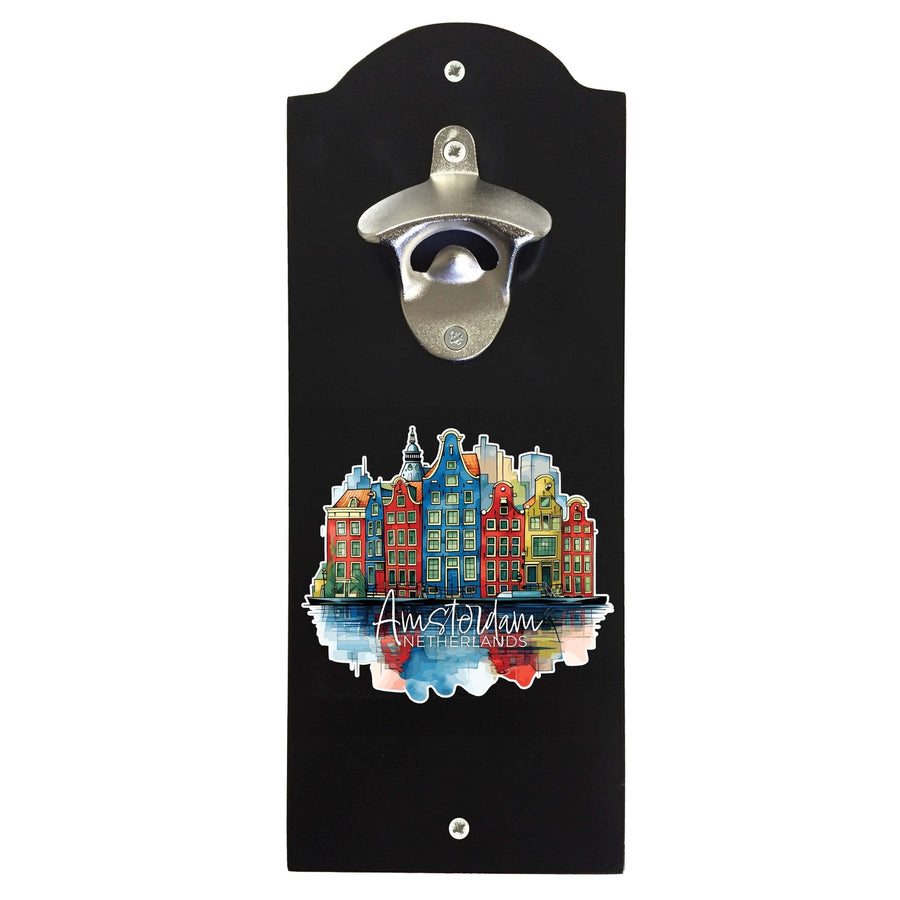 Amsterdam Netherlands Design C Souvenir Wall mounted bottle opener Image 1