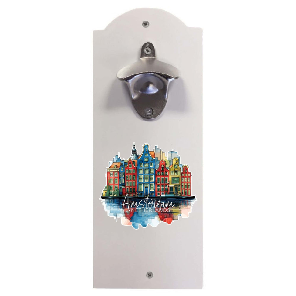 Amsterdam Netherlands Design C Souvenir Wall mounted bottle opener Image 2