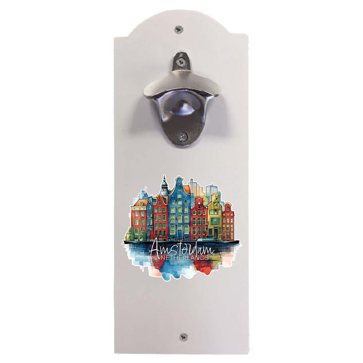 Amsterdam Netherlands Design C Souvenir Wall mounted bottle opener Image 1