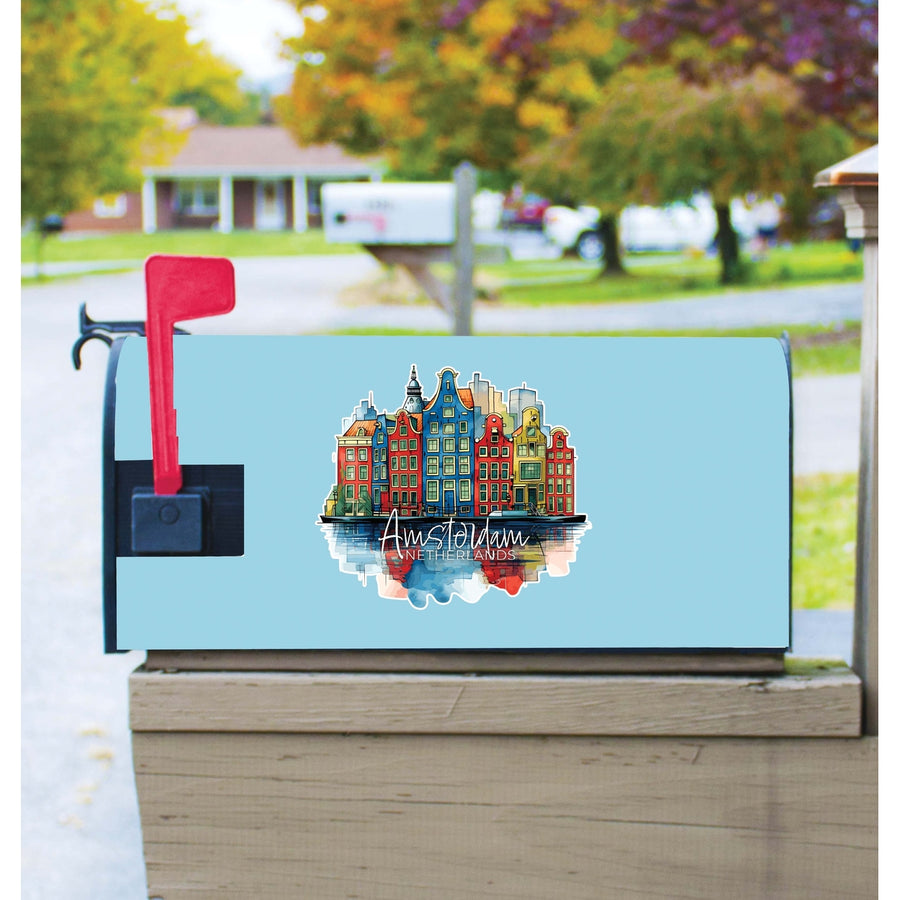 Amsterdam Netherlands Design C Souvenir Magnetic Mailbox Cover Image 1