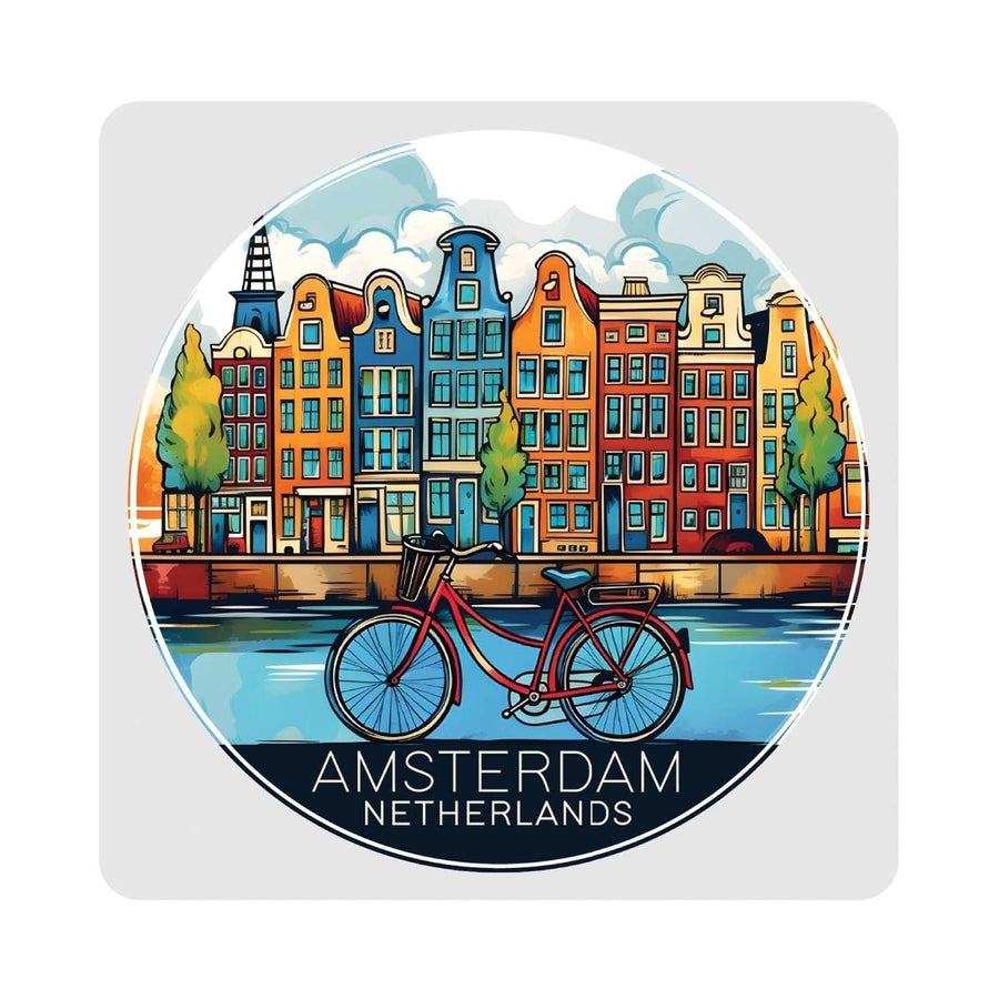 Amsterdam Netherlands Design D Souvenir 4x4-Inch Coaster Acrylic 4 Pack Image 1