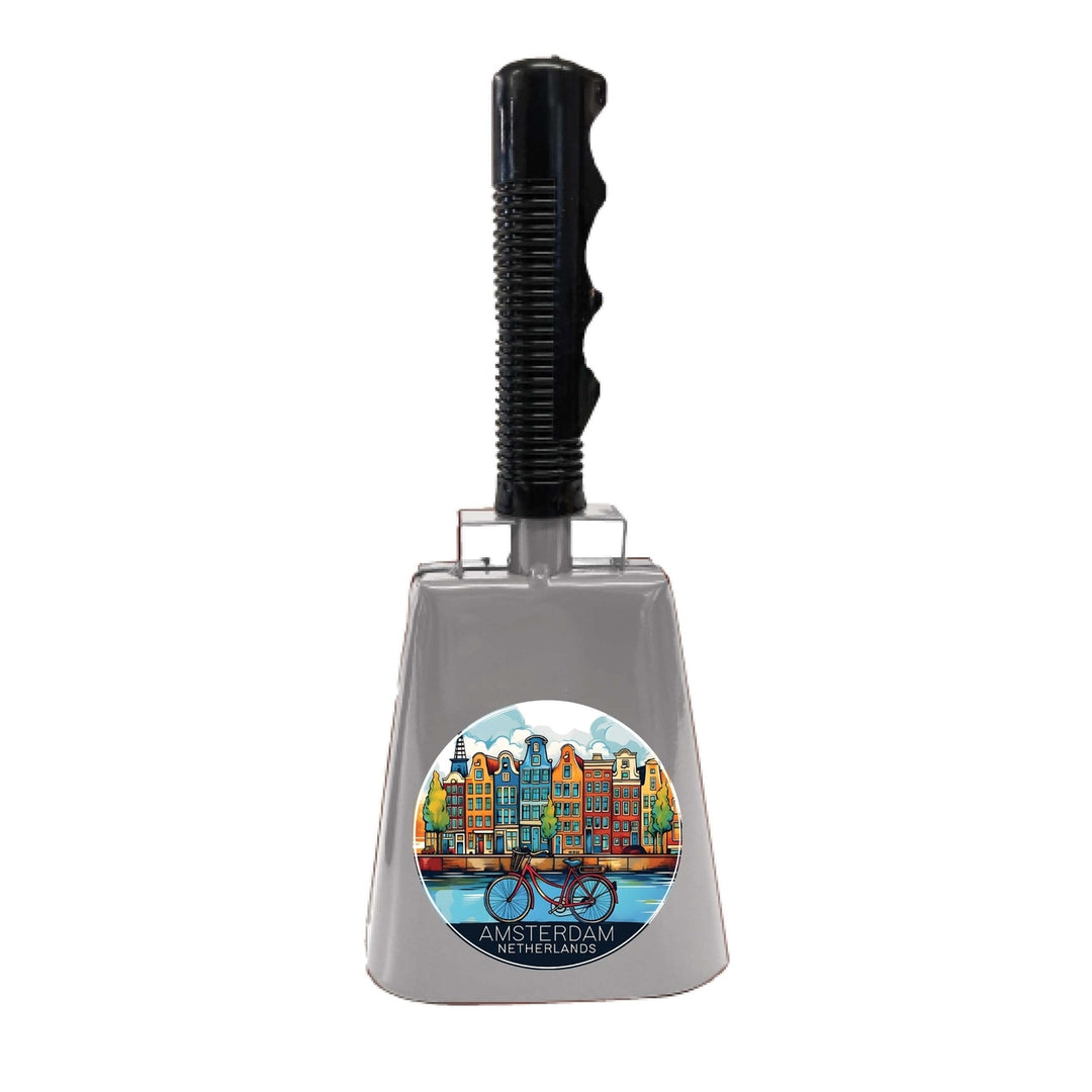 Amsterdam Netherlands Design D Souvenir Destination Cowbell Image 1