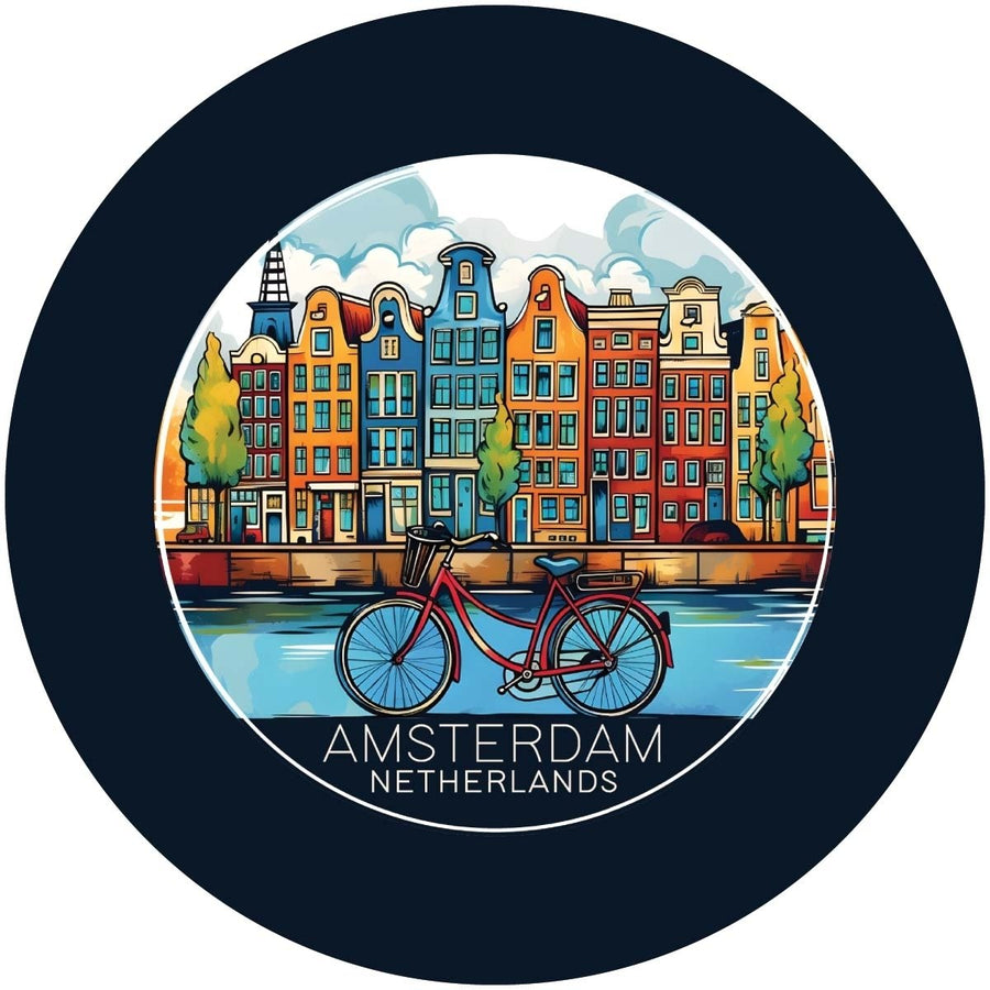 Amsterdam Netherlands Design D Souvenir Coaster Paper 4 Pack Image 1