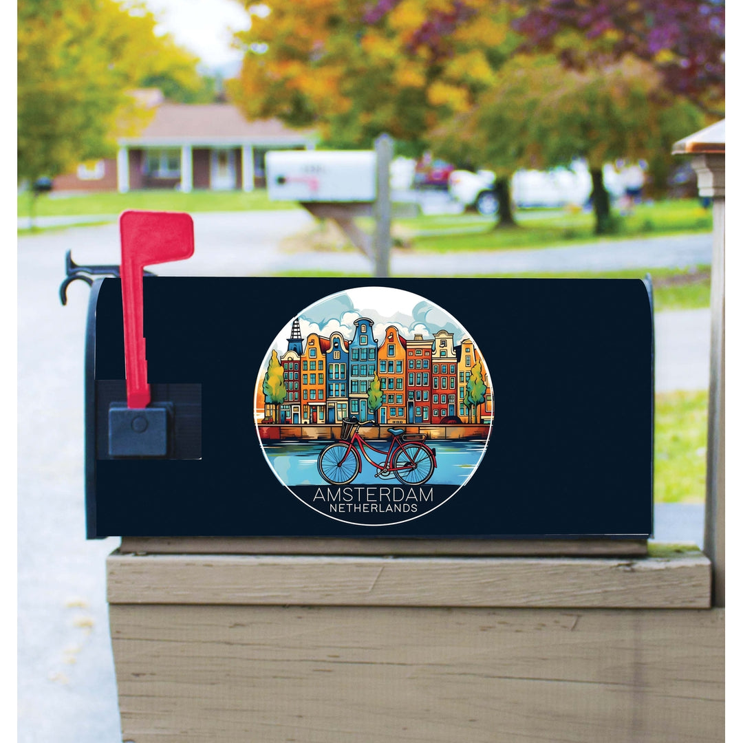 Amsterdam Netherlands Design D Souvenir Magnetic Mailbox Cover Image 1