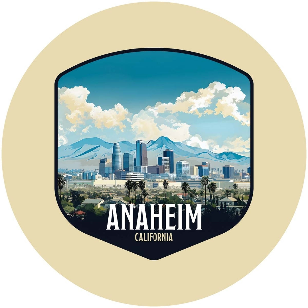 Anaheim California Design A Souvenir Coaster Paper 4 Pack Image 1