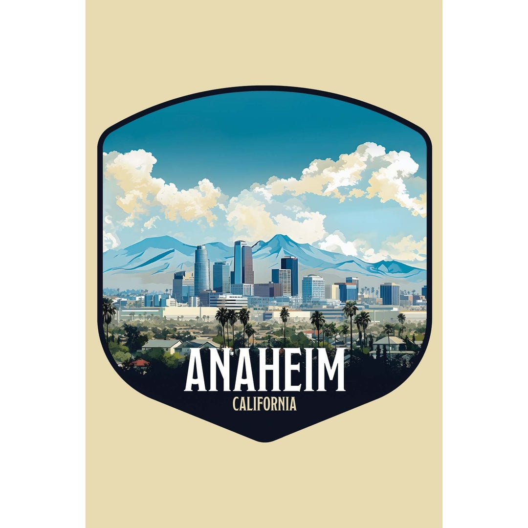 Anaheim California Design A Souvenir Wood sign with frame 5x7 Image 1