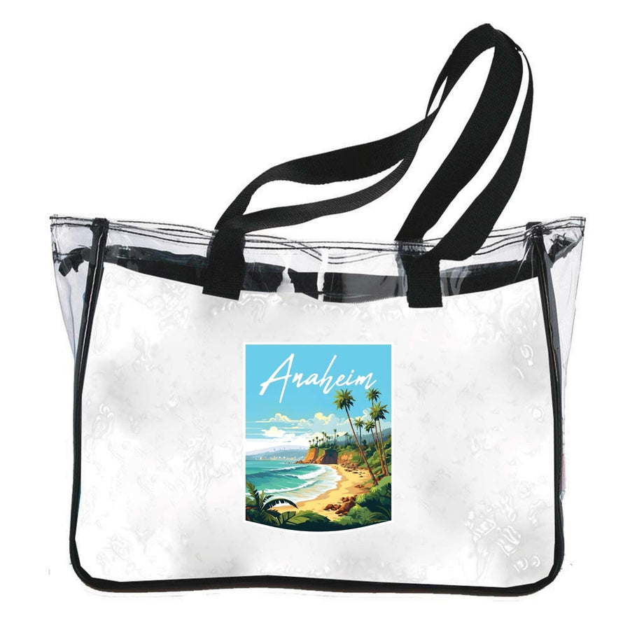 Anaheim California Design B Souvenir Clear Tote Bag Image 1