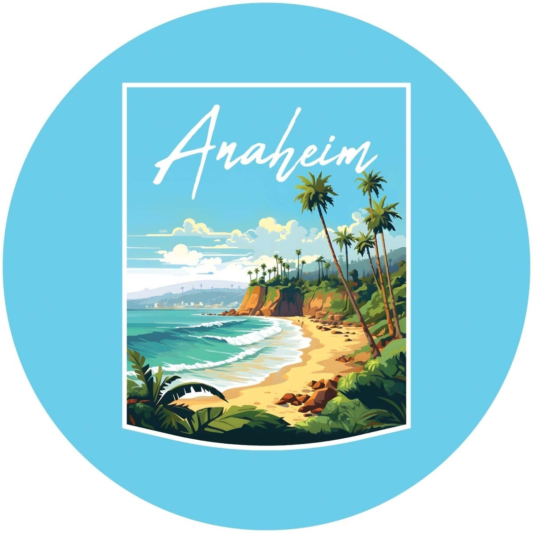 Anaheim California Design B Souvenir Coaster Paper 4 Pack Image 1