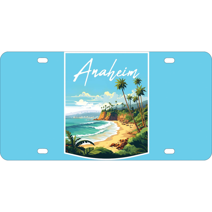 Anaheim California Design B Souvenir Metal License Plate Image 1