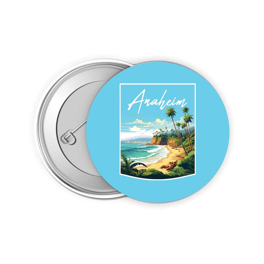 Anaheim California Design B Souvenir Small 2-Inch Button Pin 4 Pack Image 1