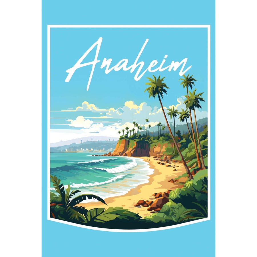 Anaheim California Design B Souvenir Wood sign with frame 5x7 Image 1