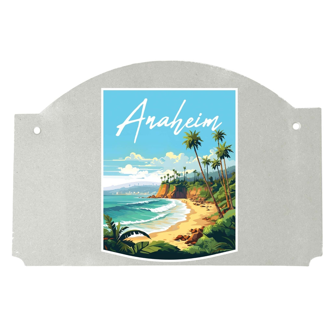 Anaheim California Design B Souvenir Wood sign flat with string Image 1