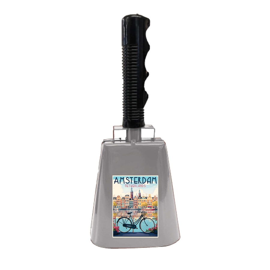 Amsterdam Netherlands Design A Souvenir Destination Cowbell Image 1