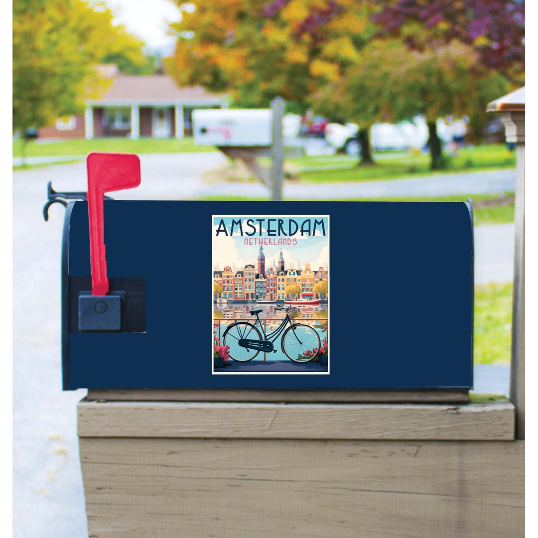 Amsterdam Netherlands Design A Souvenir Magnetic Mailbox Cover Image 1