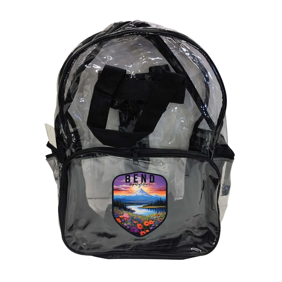 Bend Oregon Design A Souvenir Clear View Backpack Image 1