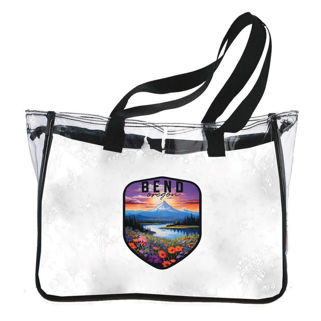 Bend Oregon Design A Souvenir Clear Tote Bag Image 1