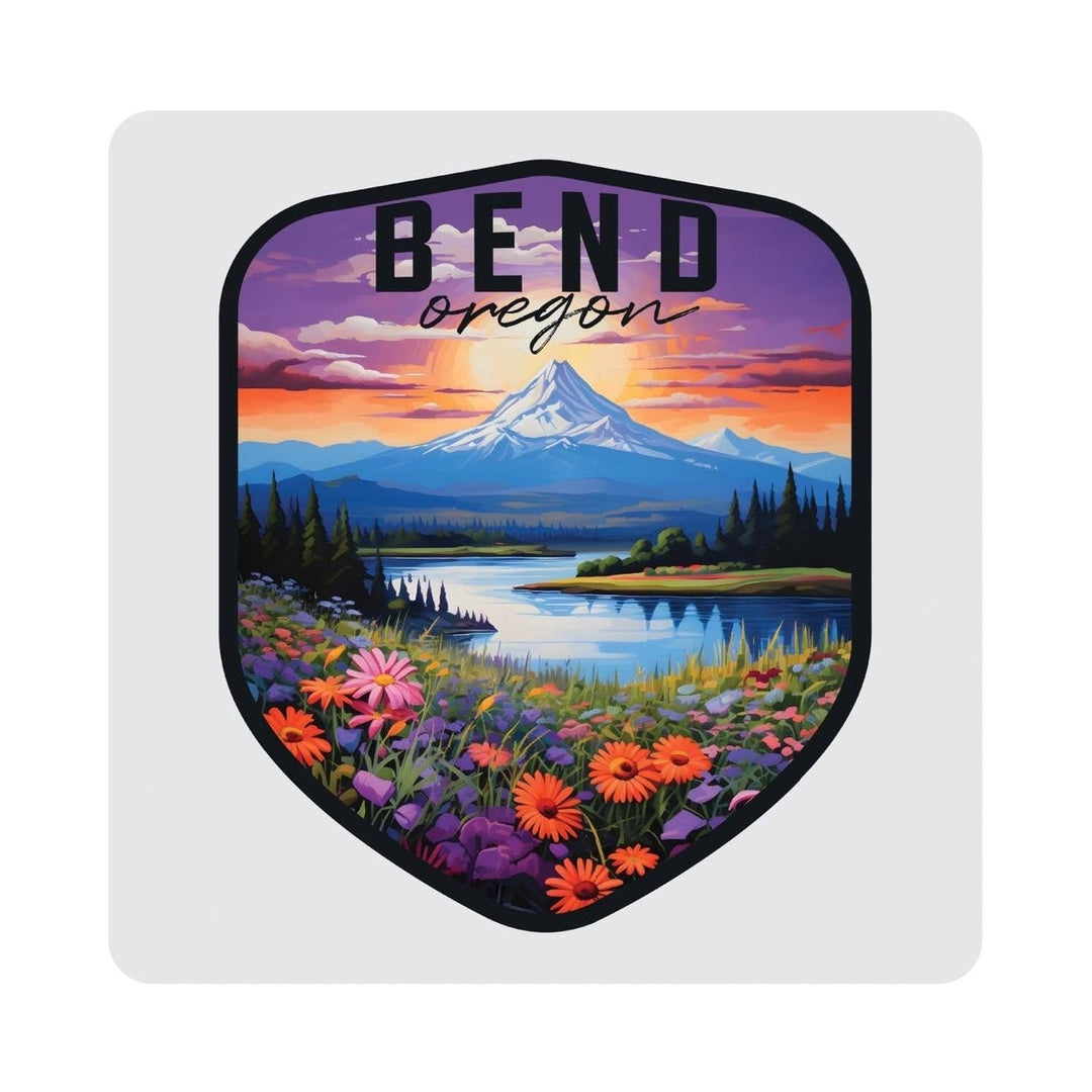 Bend Oregon Design A Souvenir 4x4-Inch Coaster Acrylic 4 Pack Image 1