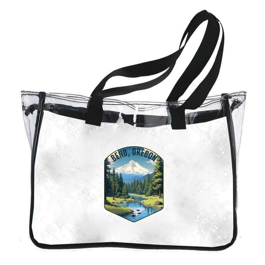 Bend Oregon Design B Souvenir Clear Tote Bag Image 1