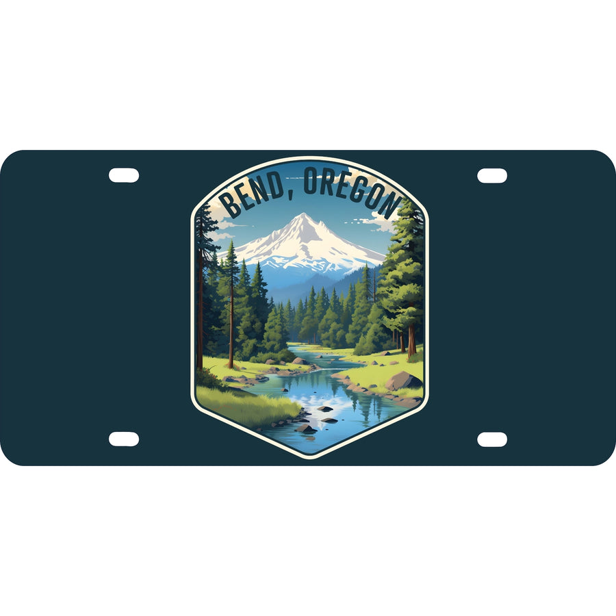 Bend Oregon Design B Souvenir Mini Metal License Plate 4.75 x 2.25 inch Image 1