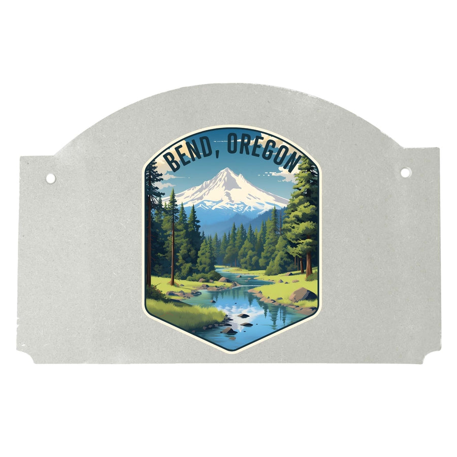 Bend Oregon Design B Souvenir Wood sign flat with string Image 1