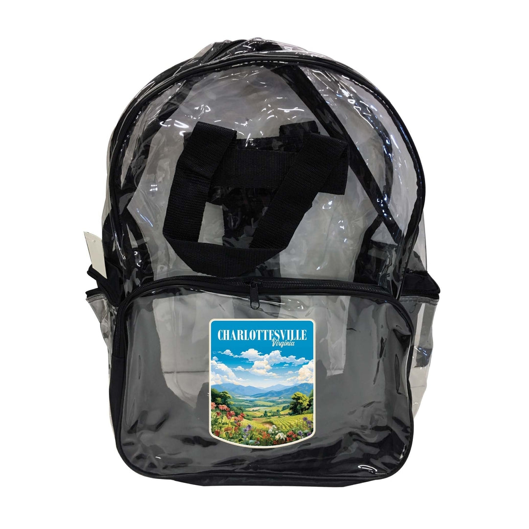 Charlottesville Virginia Design A Souvenir Clear View Backpack Image 1