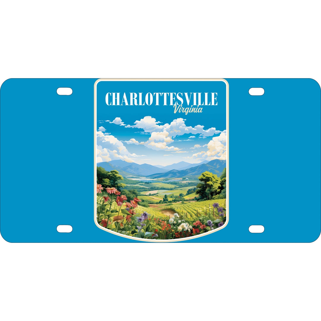 Charlottesville Virginia Design A Souvenir Mini Metal License Plate 4.75 x 2.25 inch Image 1