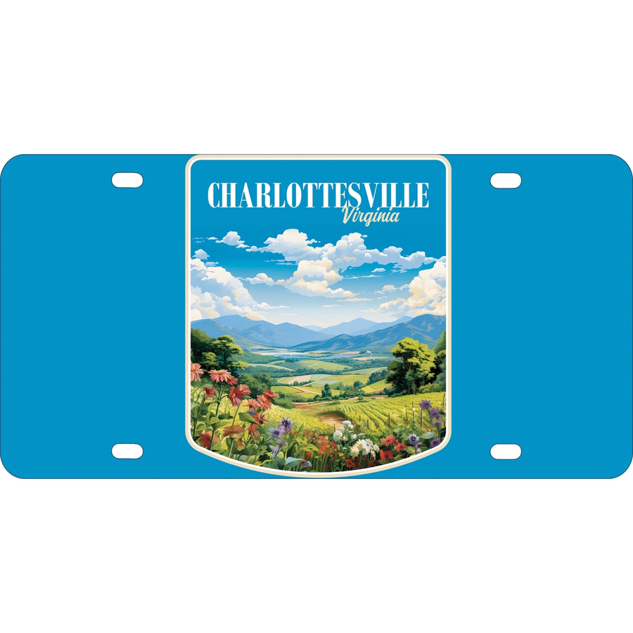 Charlottesville Virginia Design A Souvenir Metal License Plate Image 1