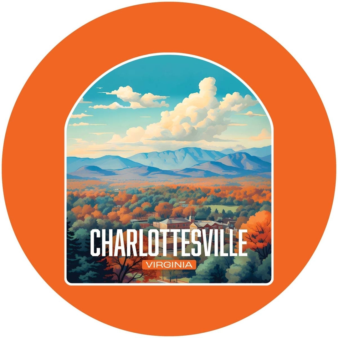 Charlottesville Virginia Design B Souvenir Coaster Paper 4 Pack Image 1