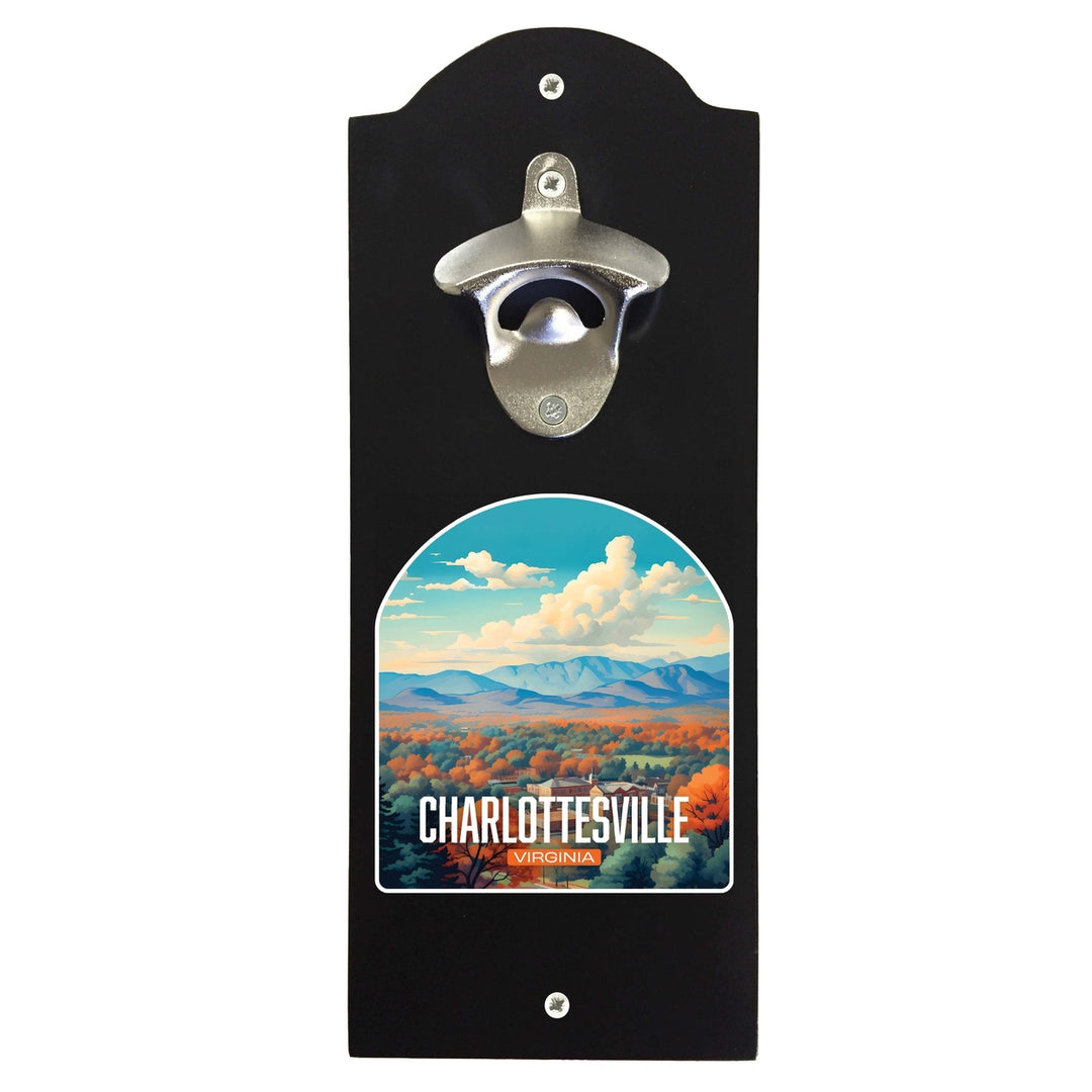 Charlottesville Virginia Design B Souvenir Wall mounted bottle opener Image 2