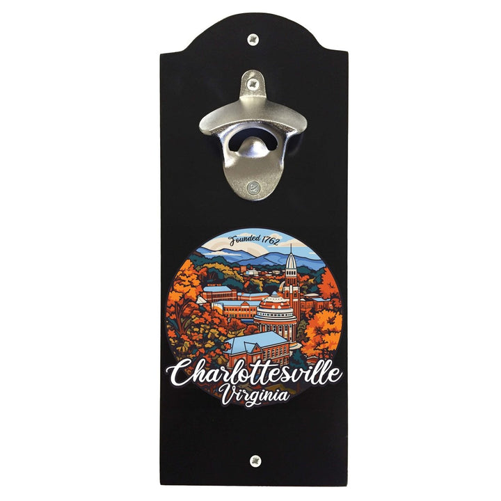 Charlottesville Virginia Design C Souvenir Wall mounted bottle opener Image 1