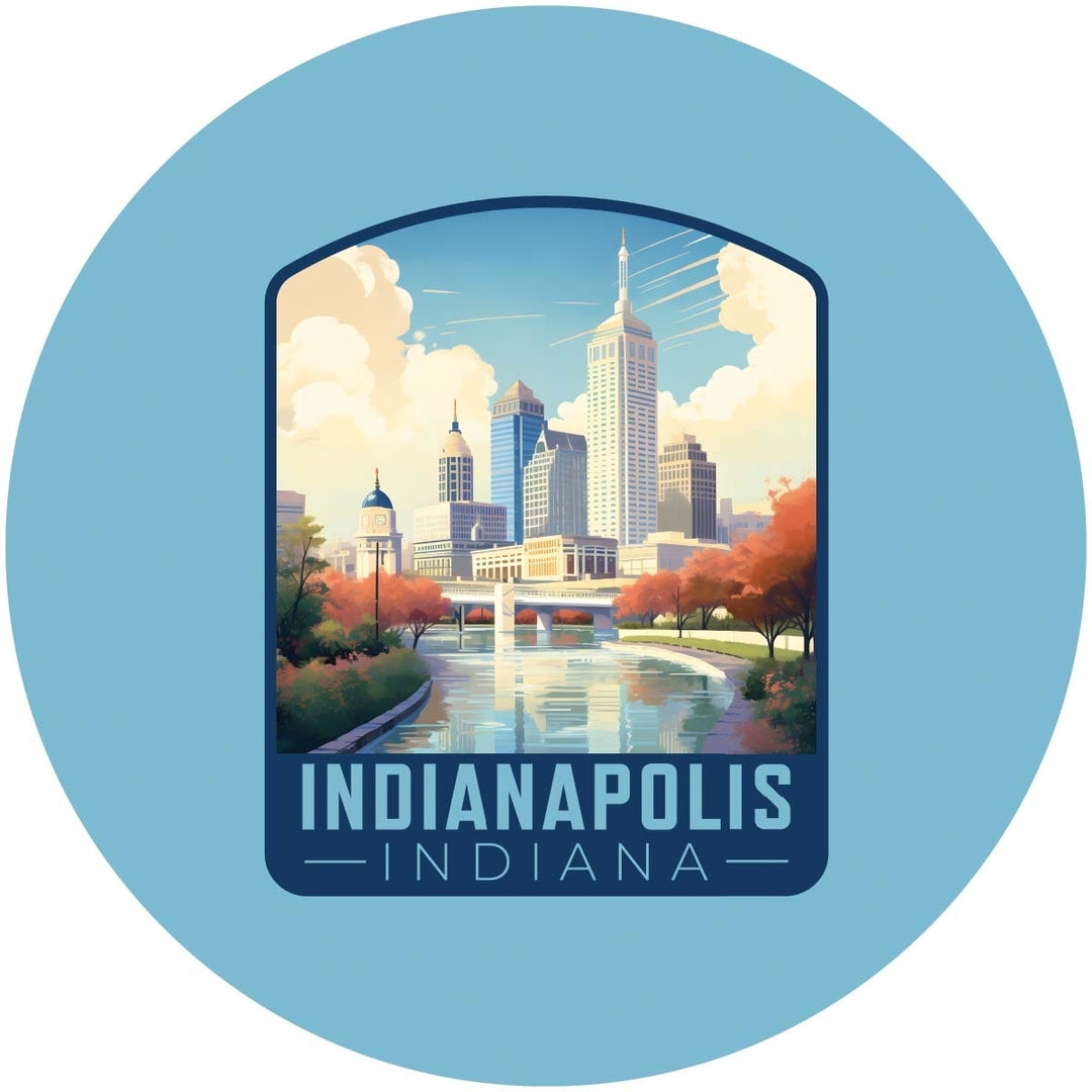 Indianapolis Indiana Design A Souvenir Coaster Paper 4 Pack Image 1