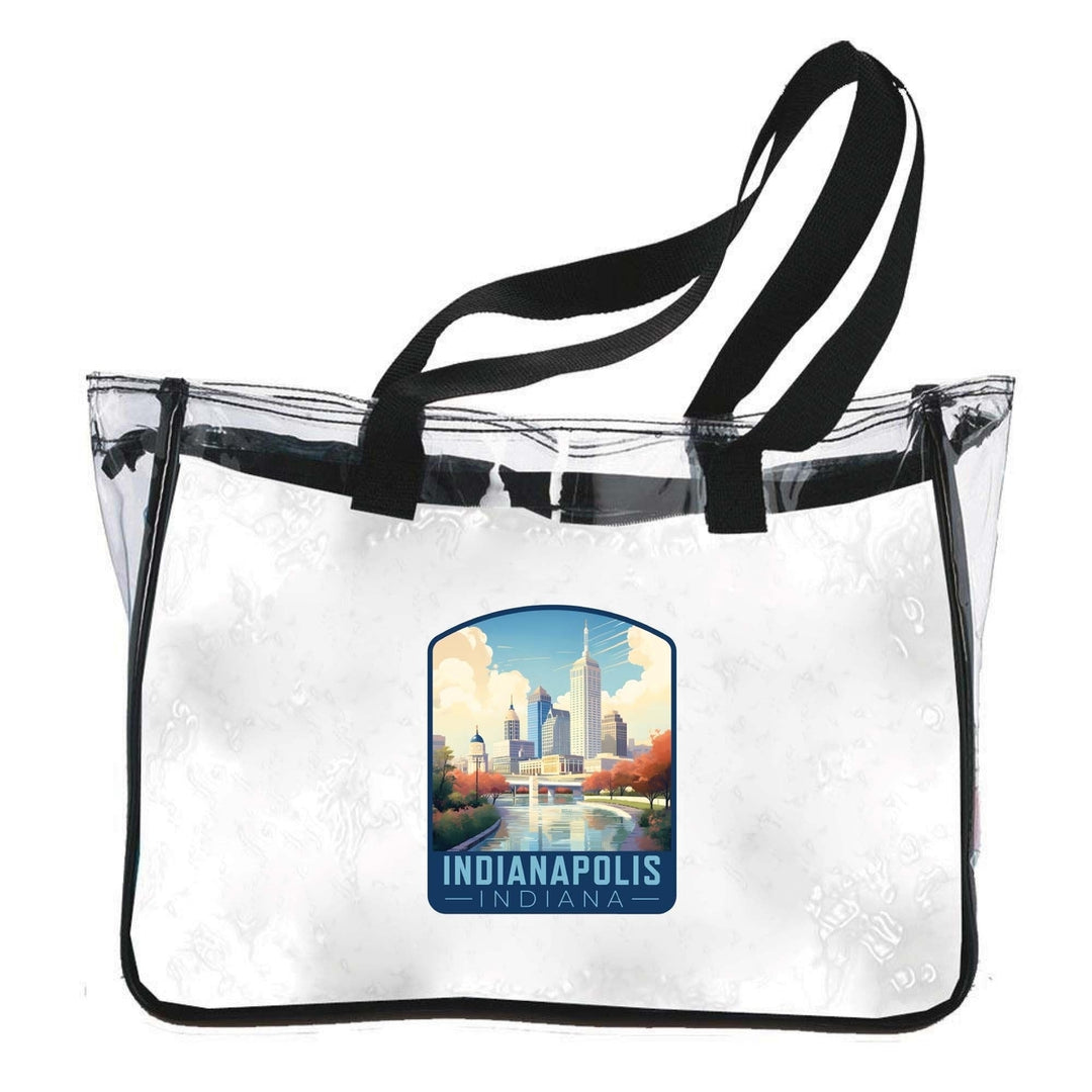 Indianapolis Indiana Design A Souvenir Clear Tote Bag Image 1