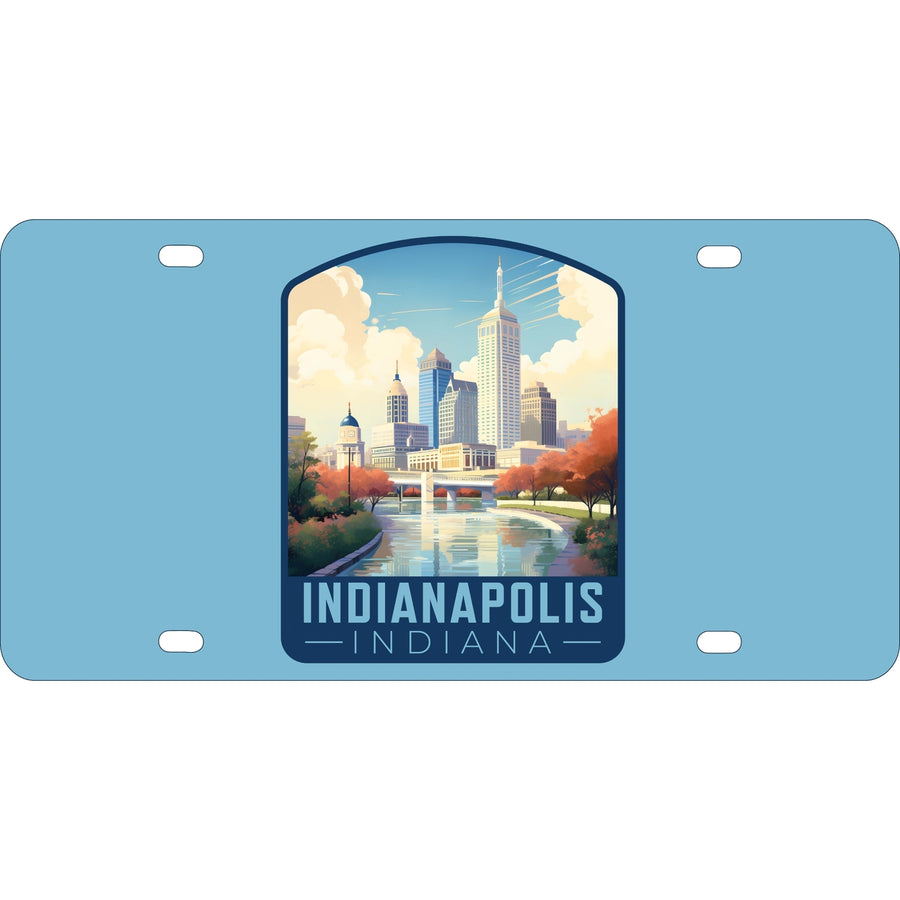 Indianapolis Indiana Design A Souvenir Metal License Plate Image 1