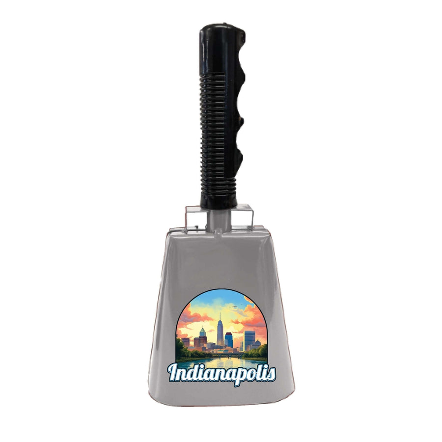 Indianapolis Indiana Design B Souvenir Destination Cowbell Image 1