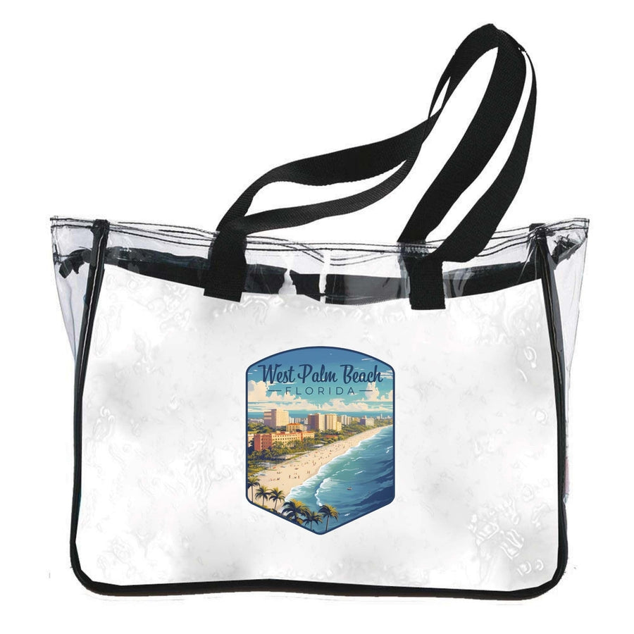 West Palm Beach Florida Design A Souvenir Clear Tote Bag Image 1