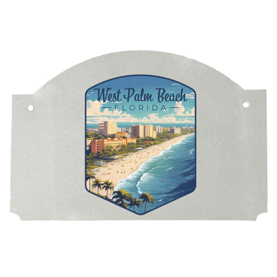 West Palm Beach Florida Design A Souvenir Wood sign flat with string Image 1