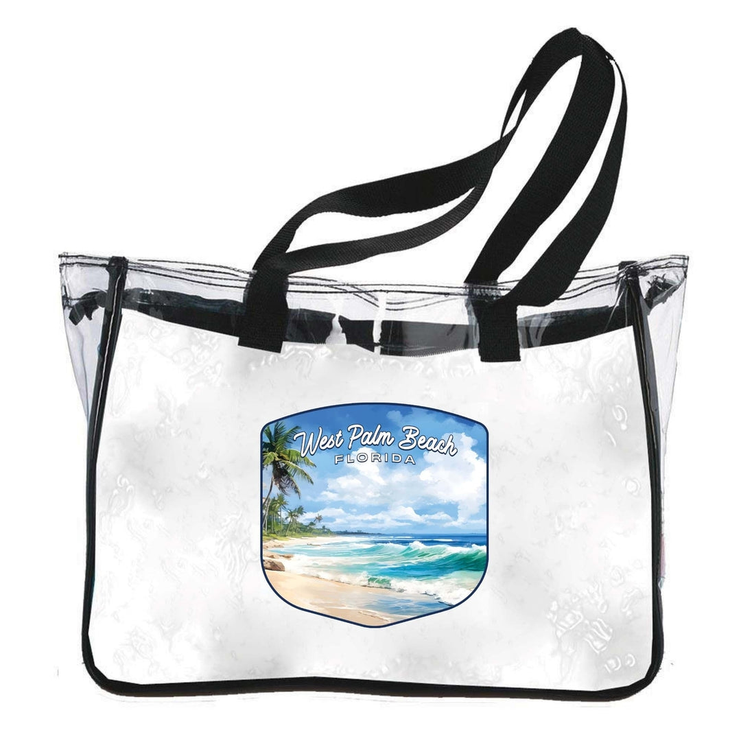 West Palm Beach Florida Design B Souvenir Clear Tote Bag Image 1