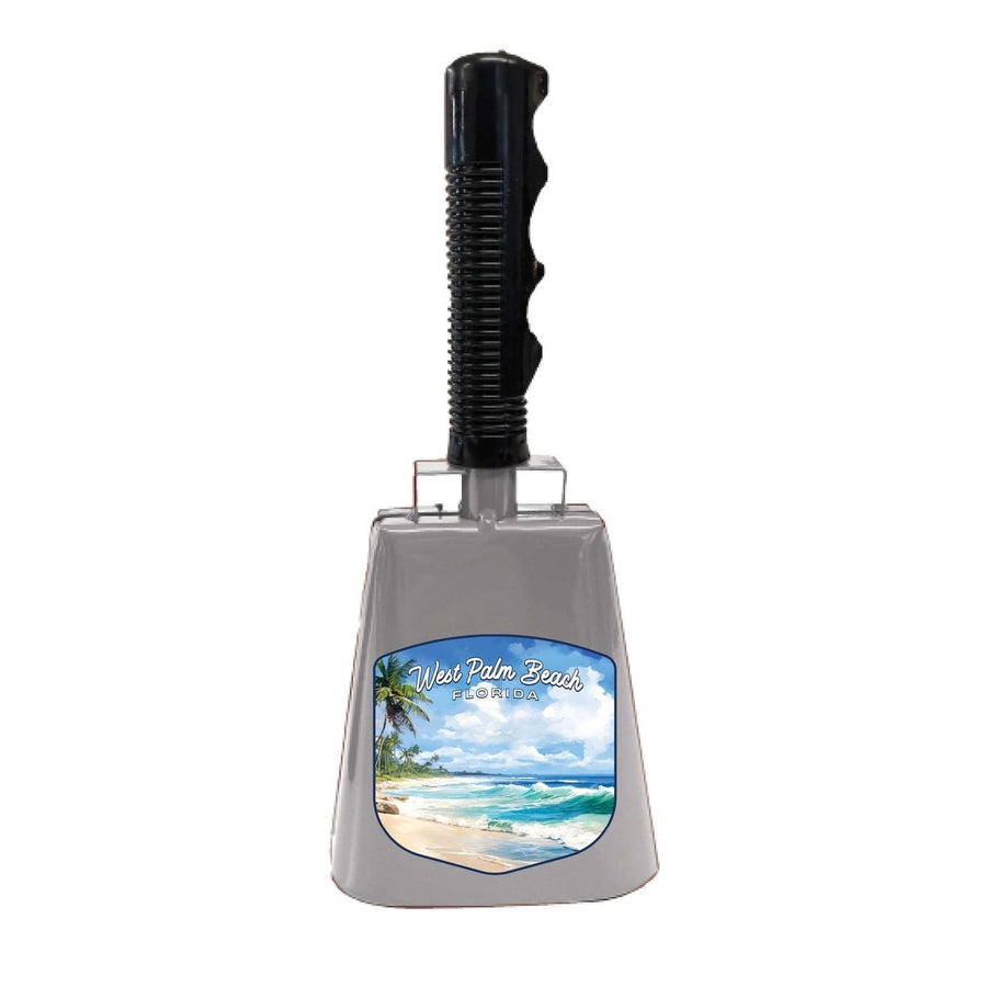 West Palm Beach Florida Design B Souvenir Destination Cowbell Image 1