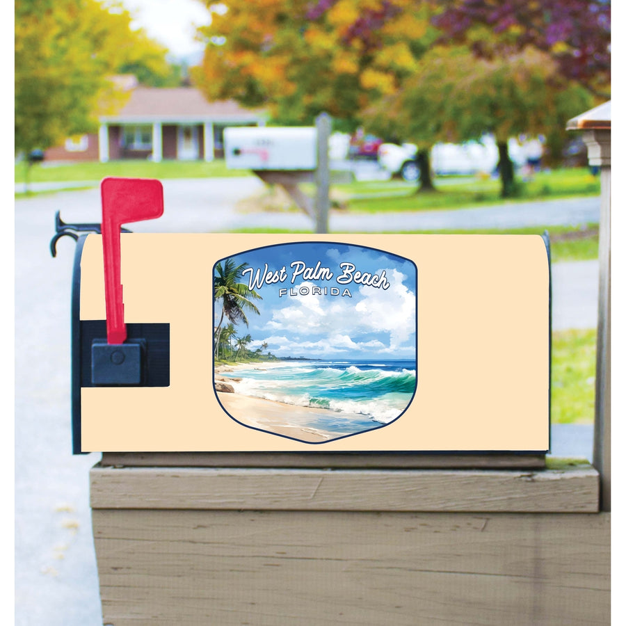 West Palm Beach Florida Design B Souvenir Magnetic Mailbox Cover Image 1